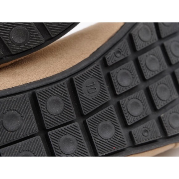 Victoria K Womens 10 Flats Beige Faux Suede Faux Fur Bow Accent Slip On Shoes - Picture 10 of 11